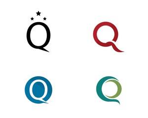 Q letter logo template