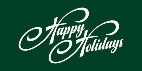 Happy Holidays text