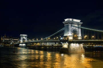 chain bridge in budapest, Hungary