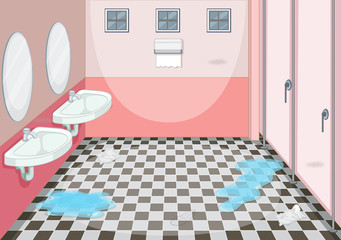 Interior design of female toilet
