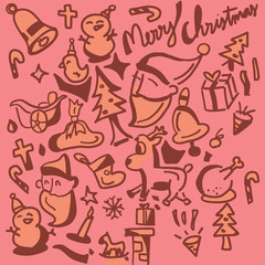 Christmas signature and symbol designed card