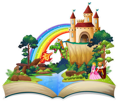 A fairy tale open book
