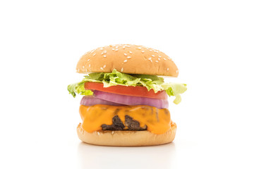 fresh tasty beef burger with cheese