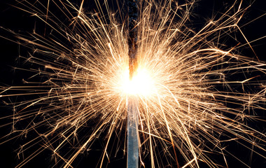 Sparkler isolated on black