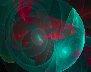 abstract digital fractal, magic design, party