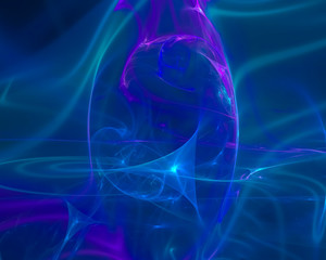 abstract digital fractal, magic design, party