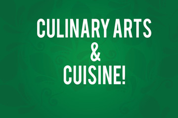 Writing note showing Culinary Arts And Cuisine. Business photo showcasing Chef preparing gourmet foods excellent recipes Seamless Fading Paisley Motif Prints photo on Blank Rectangular Shape