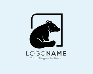 sitting bear logo design inspiration