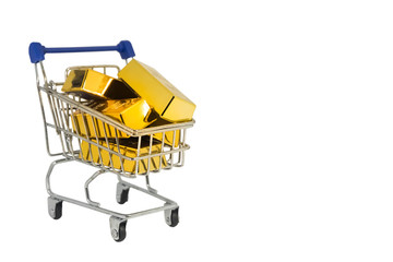 Gold bars in shopping cart