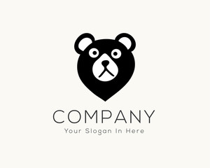 teddy bear head logo design inspiration
