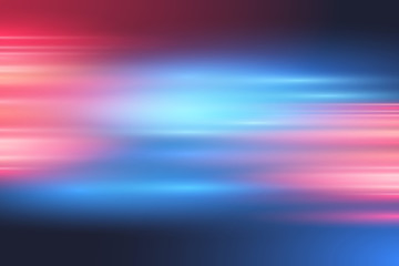 Abstract red and blue blurred lights