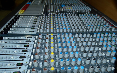 sound mixer. recording studio.