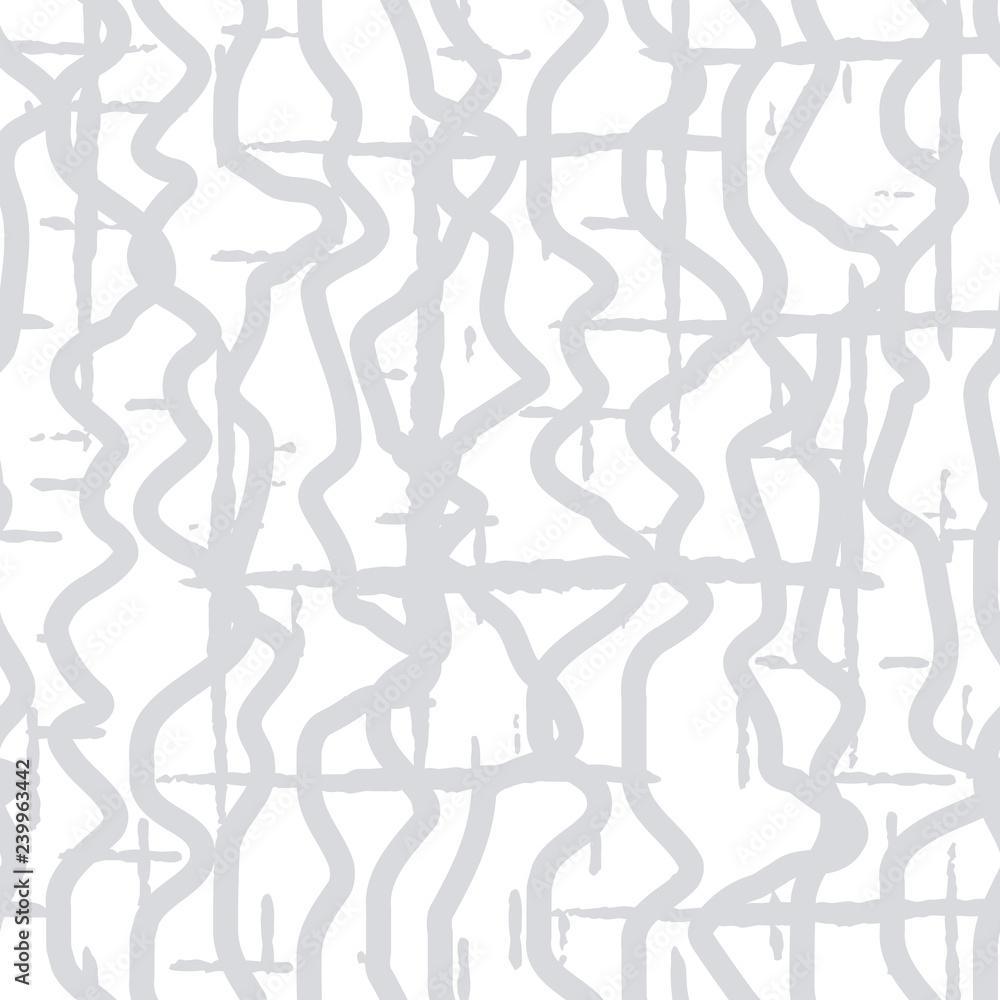 Poster abstract wavy line pattern, seamless vector geometric background.