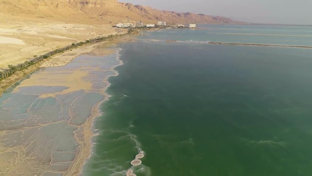 Israel dead sea 4k drone footage