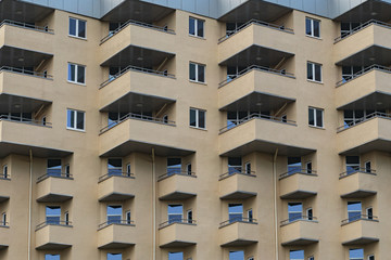 Detail of a new modern apartment building