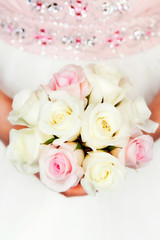 Bridesmaid bouquet of roses