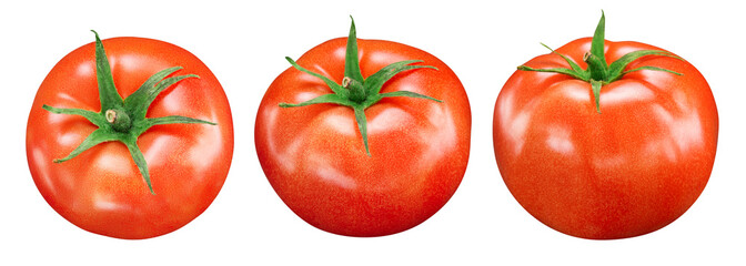 Tomatoes isolated on white