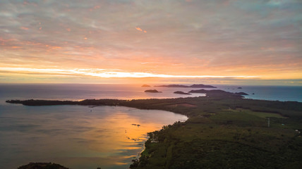 Fototapeta premium Sunset Koh Mak, Drone