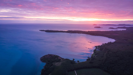 Fototapeta na wymiar Sunset Koh Mak, Drone