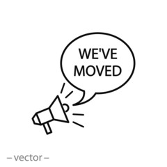 We've moved icon vector