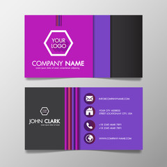 Modern colorful business card template presentation design with company name and logo.Vector illustrator.