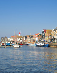 der Fischerort Urk am Ijsselmeer,Provinz Flevoland,Niederlande - obrazy, fototapety, plakaty