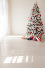 Christmas Interior White Christmas tree gifts new year