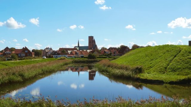 Skyline of Ribe, Denmark. Two shots