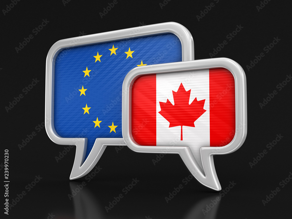Poster speech bubbles with flags. image with clipping path