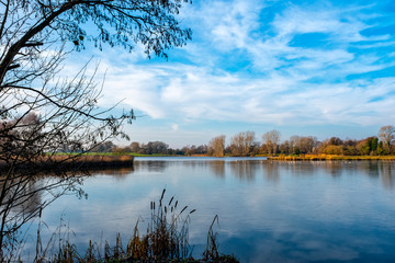 Fototapeta premium Fishing pond in Cheshire UK