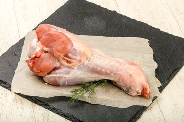 Raw turkey leg