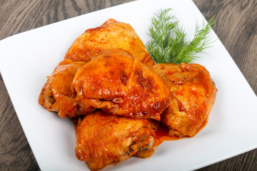 Roasted chicken thigh