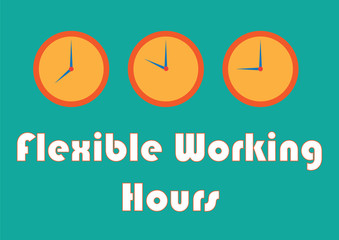 Flexible Working Hours sign / symbol - use for Work life balance content and Human resource related