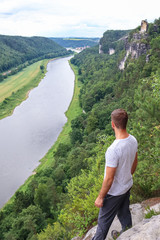 viewpoint in bastei, germany