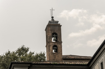 Fototapeta premium Antique bell tower on the church