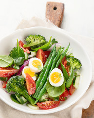 Fresh vegetables  salad with eggs