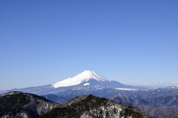大空と富士山
