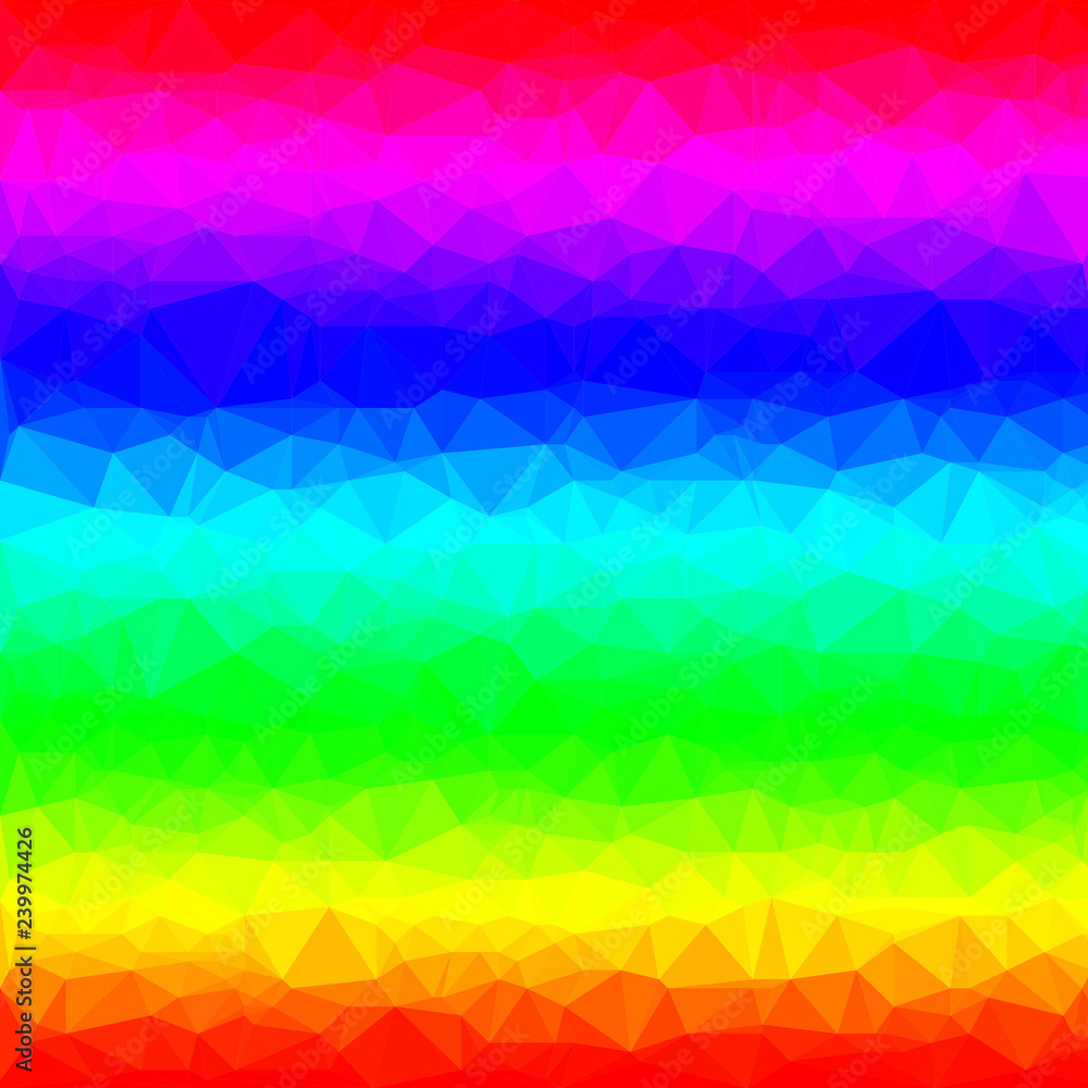 Aufkleber abstract polygon background with rainbow colors. pattern composed of triangles.