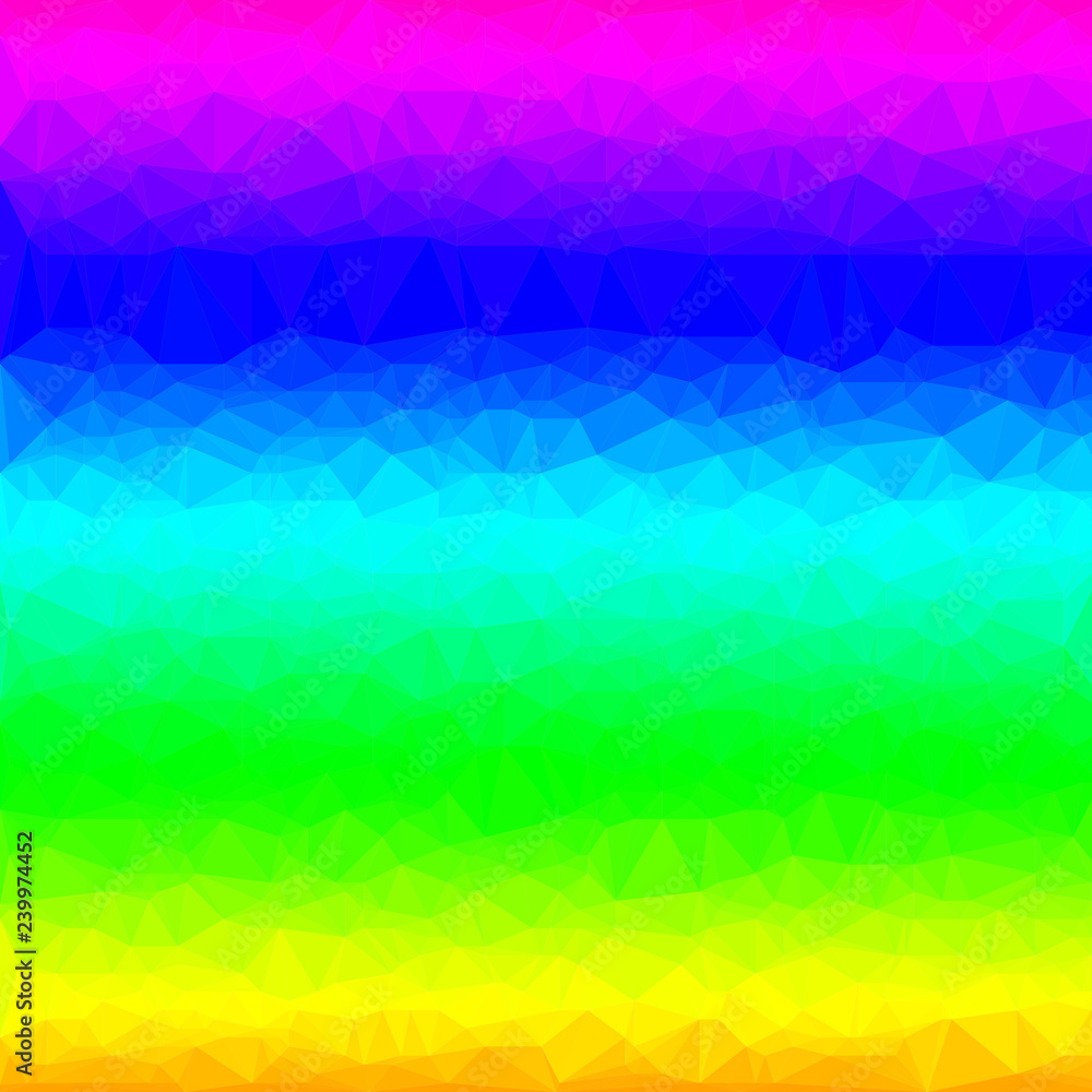 Aufkleber abstract polygon background with rainbow colors. pattern composed of triangles.