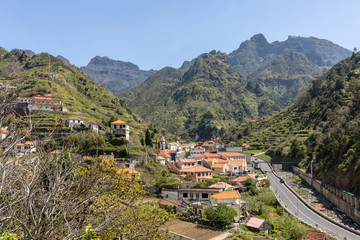 Fototapeta premium View the pass Boca da Encumeada on Madeira Island. Portugal