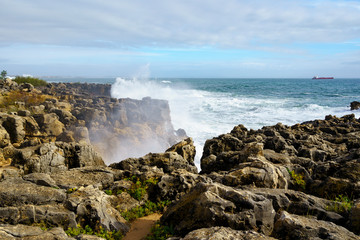 Urlaubsort Cascais mit seiner spektakulären Küste am Atlantik in der Nähe von Lissabon, Portugal