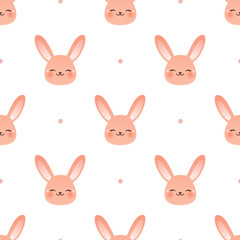 Happy bunny face pattern