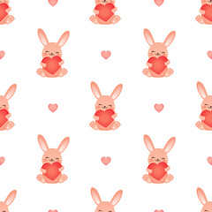 Happy rabbit love pattern