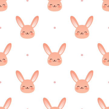 Happy bunny face pattern