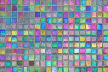 Colorful ceramic tile wall for background.