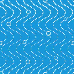 Simple dotted wavy vector seamless pattern.