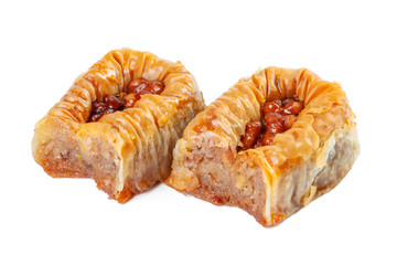 Turkish Ramadan Dessert Baklava isolated on white