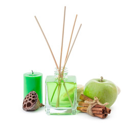 glass bottle in room smell green chemical