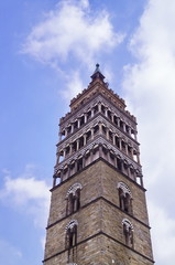 Bell tower of the Cathedral of Saint Zeno, Pistoia; Italy