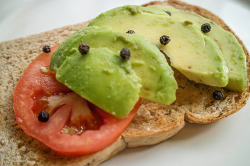 Vegetarian avocado toast